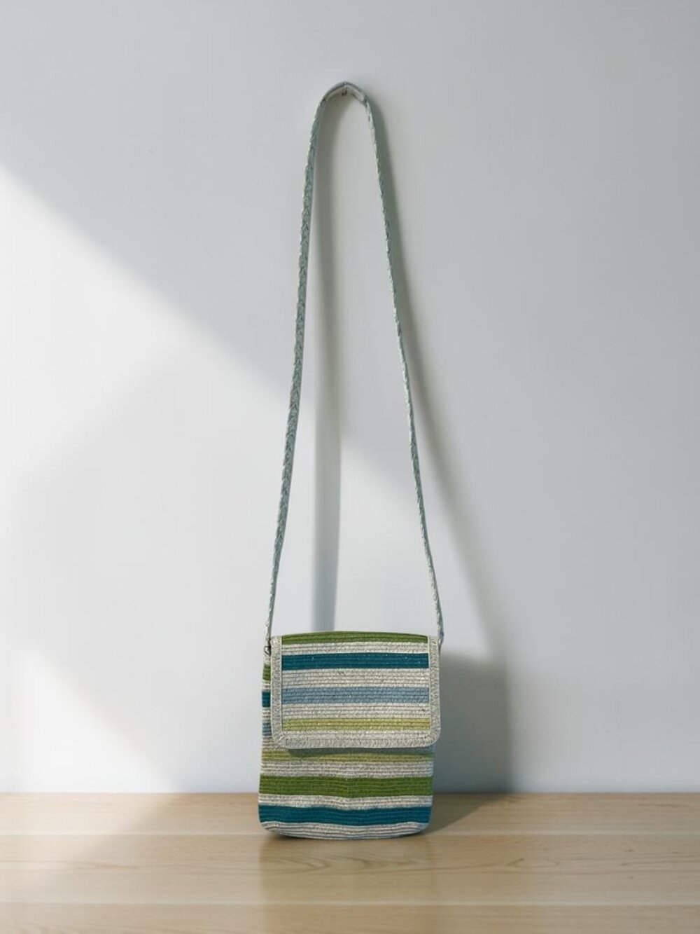 *Vintage* Cappelli Straworld Striped Crochet Crossbody Mini Bag Y2K Boho - Picture 8 of 9